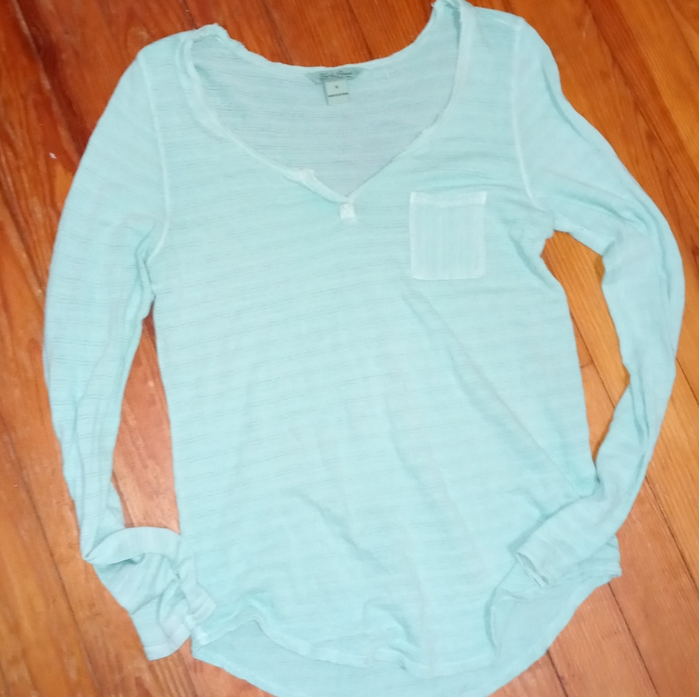 Lucky Brand Mint henley top Size Med/Lge